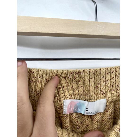 Free People Beach yellow tan Gio Sweater Knit Pants - Picture 3 of 4